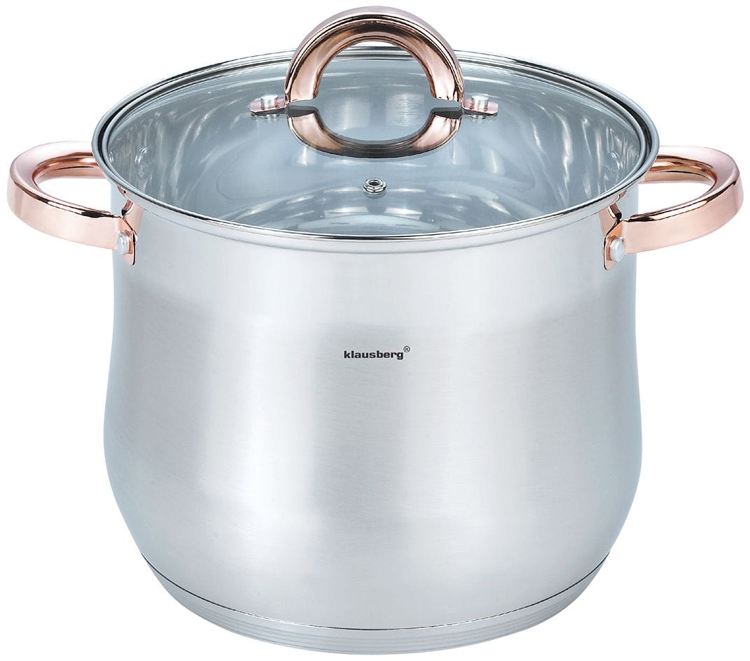 Garnek stalowy z pokrywą