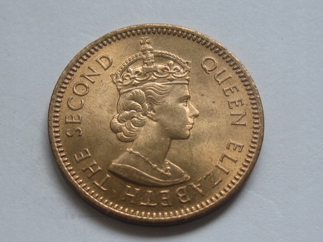 nr549 Cypr Stara Moneta 3 Mils 1955 QE II Ryba Stan 1 / 1-