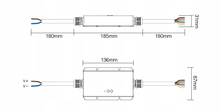 MIBOXER WL5-WP sterownik IP67 WiFi 5w1 LED Milight Kod producenta MI_WL5-WP