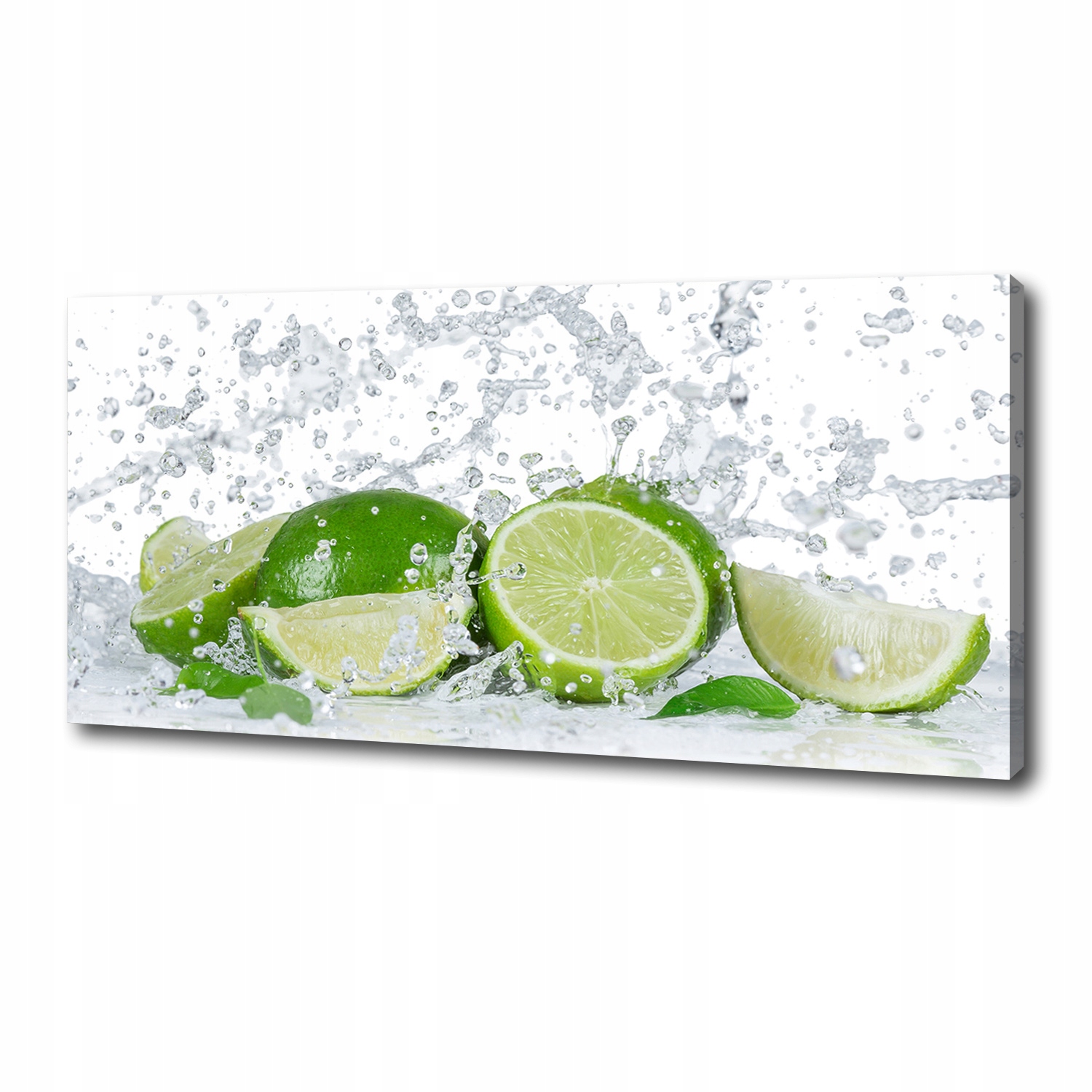 

Foto obraz na płótnie Limonki i woda 125x50 cm