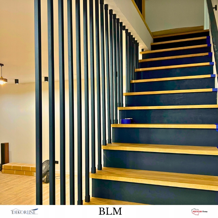 BALUSTRADA BARIERKA METALOWA LAMELOWA PEŁNY SYSTEM Marka Dekorline