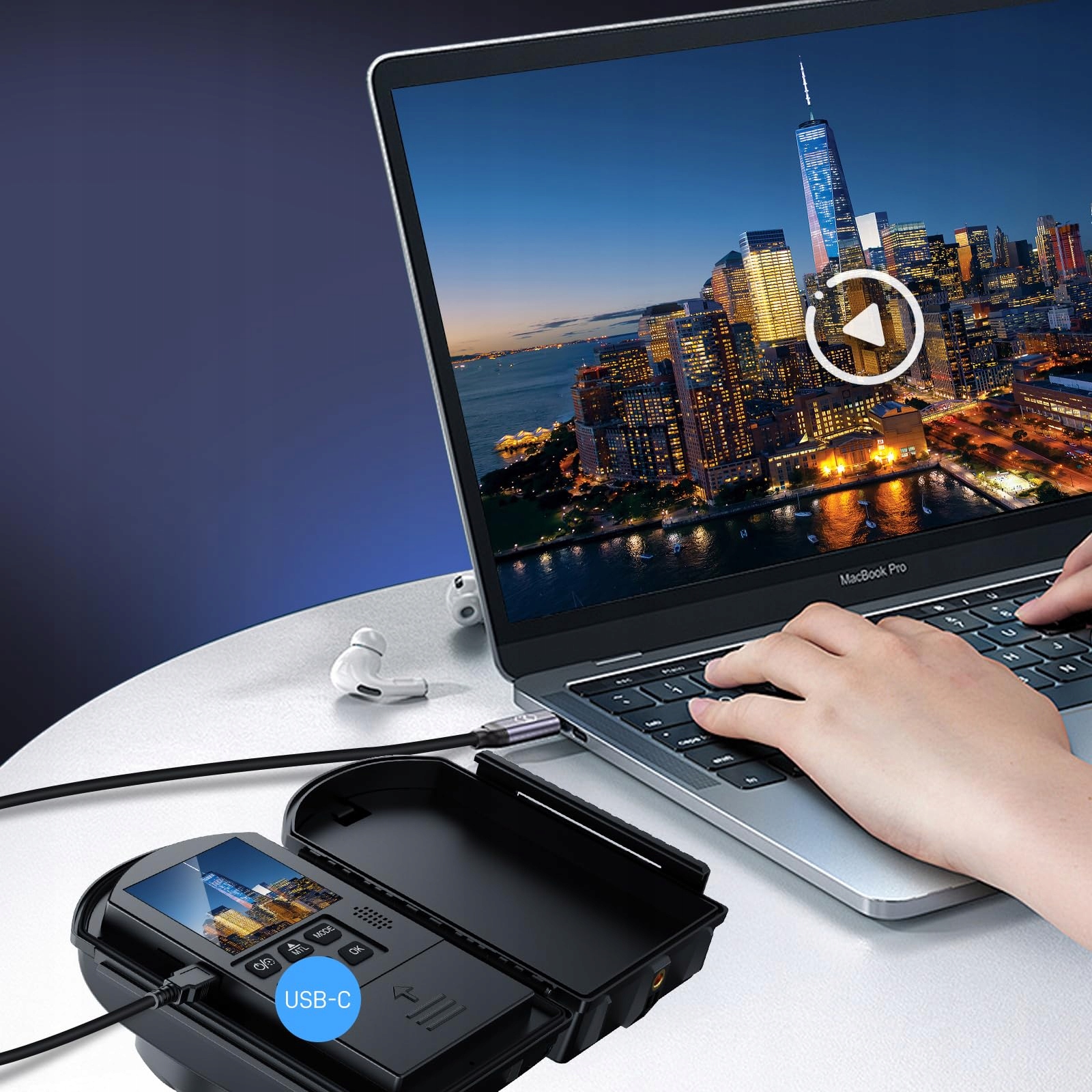 DSOON Kamera Poklatkowa Zewnętrzna 1080P LCD IP66 6 Miesięcy Bateria 32GB — miniatura 6