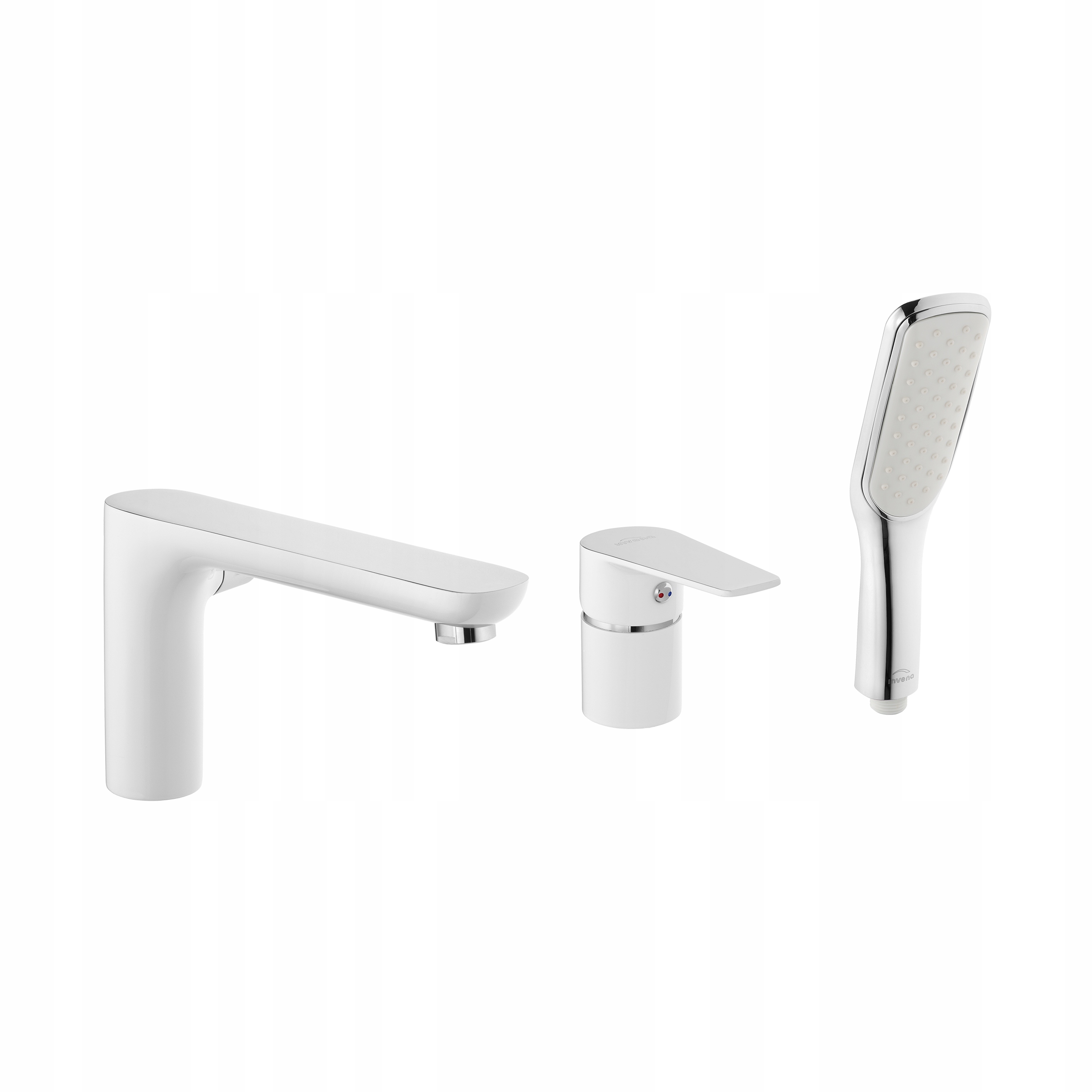 3-otvorová vaňová batéria Dokos biela/chrómová