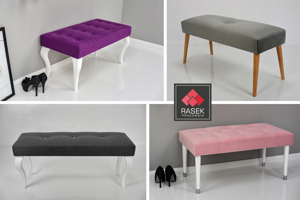 Ławeczka Ławka Pufa TAPICEROWANA KLASYCZNA 80 x 30 Szerokość mebla 80 cm