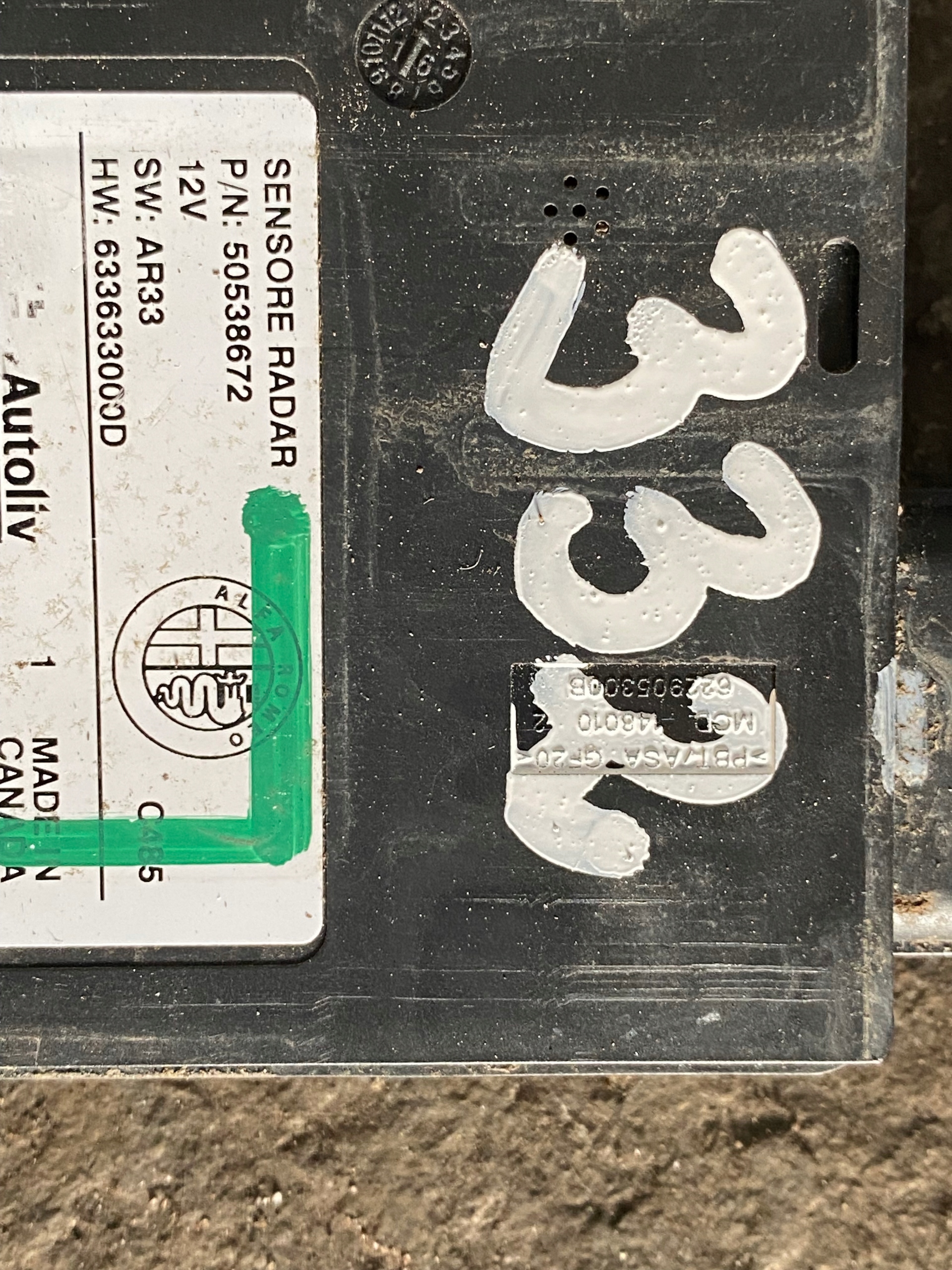 332 ALFA ROMEO GIULIA STEVIA РАДАР МОДУЛЬ 50538672