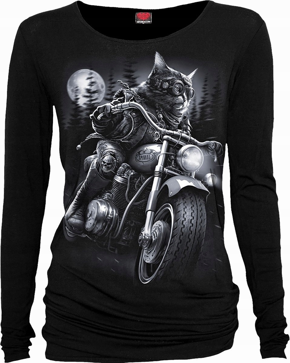 Nine Lives Baggy Top Spiral Dámské M