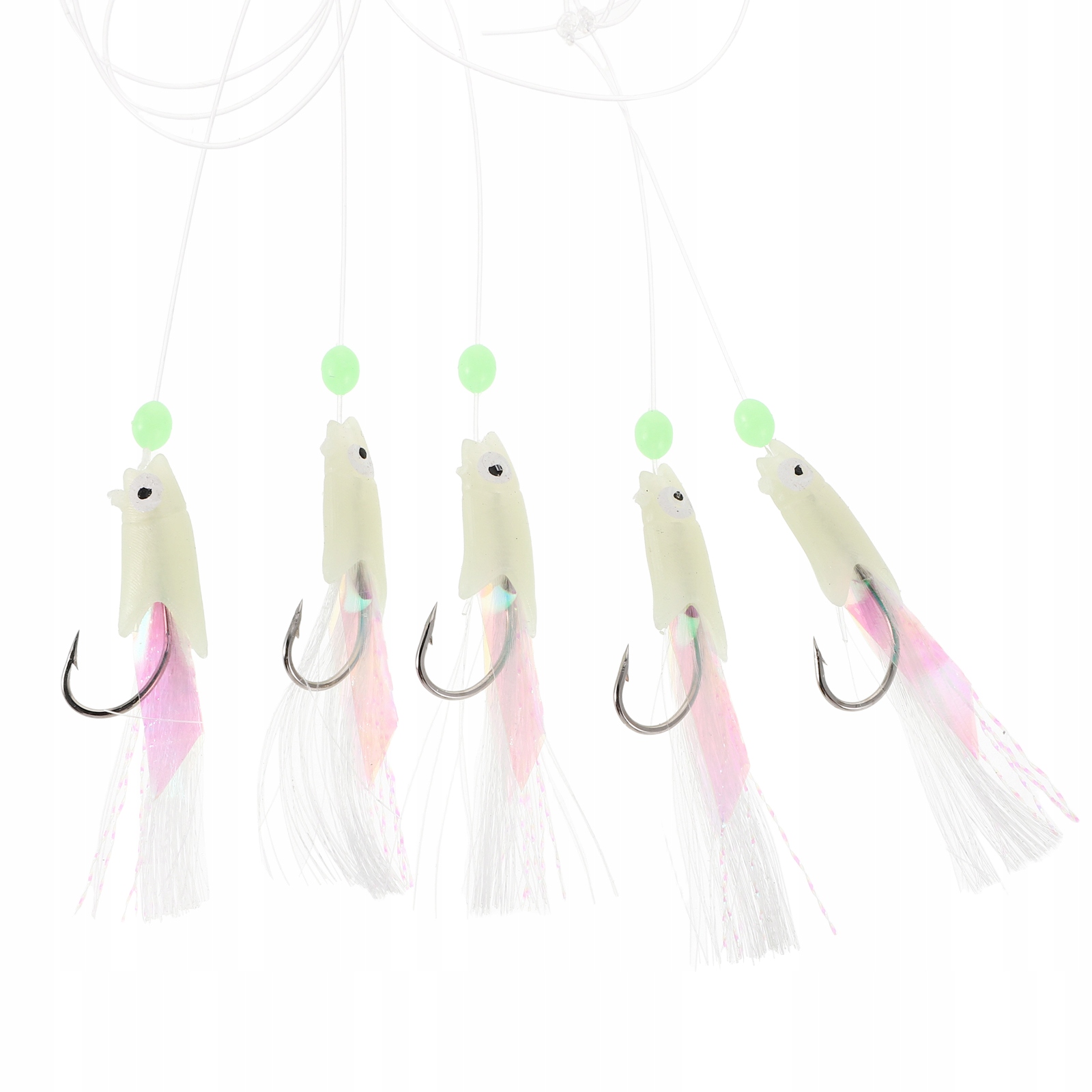5Pcs Glow in Dark Fishing Hooks for Fresh and Saltwater Fishing