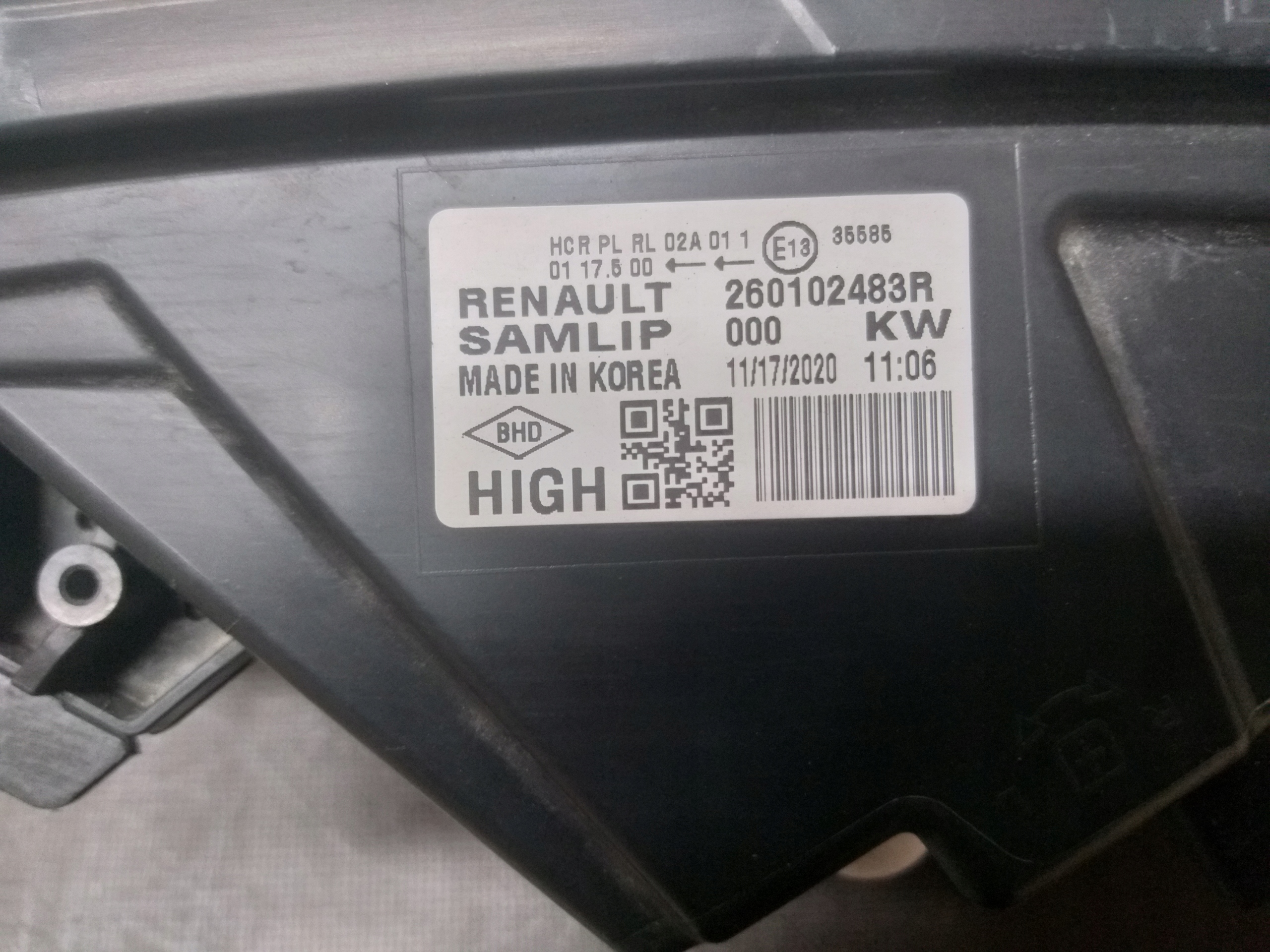 light front right RENAULT ARKANA FULL LED 260102483R