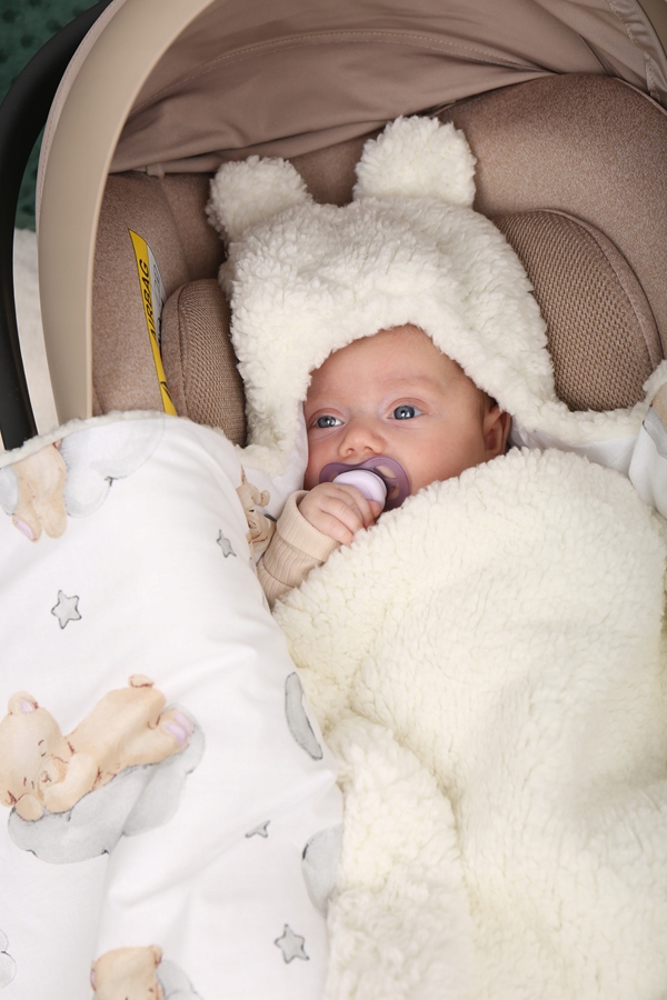 Zavinovacia deka do nosiča pre bábätká, teplá bavlna, plyš, značka Babymam