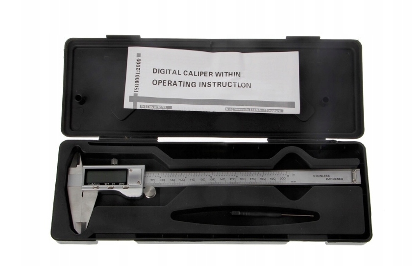 Suwmiarka Elektroniczna Cyfrowa Długa L 200 mm Obudowa Metalowa E00261