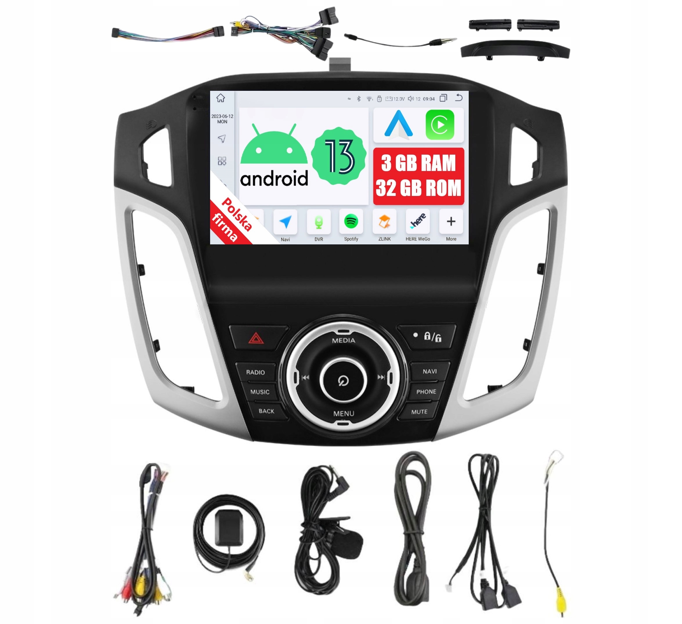 Navigácia Rádio 2DIN Android Ford Focus MK3 3 III 3/32 Gb Dsp Carplay