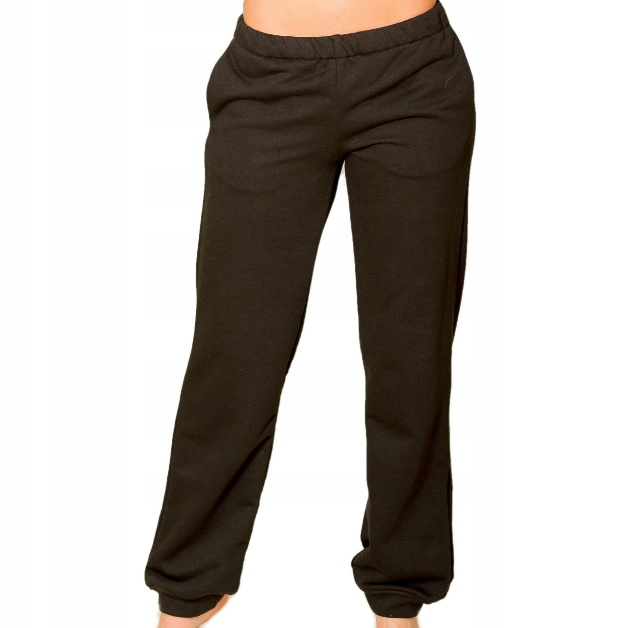 Dámské Letní Kalhoty Santiago M Černé Dresové Z Bavlny Dlouhé Kapsy