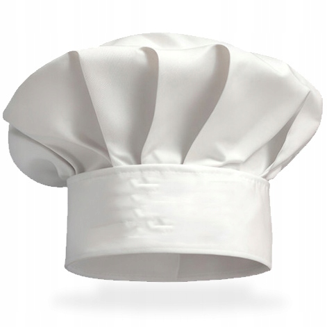 CZAPKA KUCHARSKA GASTRONOMICZNA - DLA KUCHARZA BUDYNIÓWKA BIAŁA UNIWERSALNA