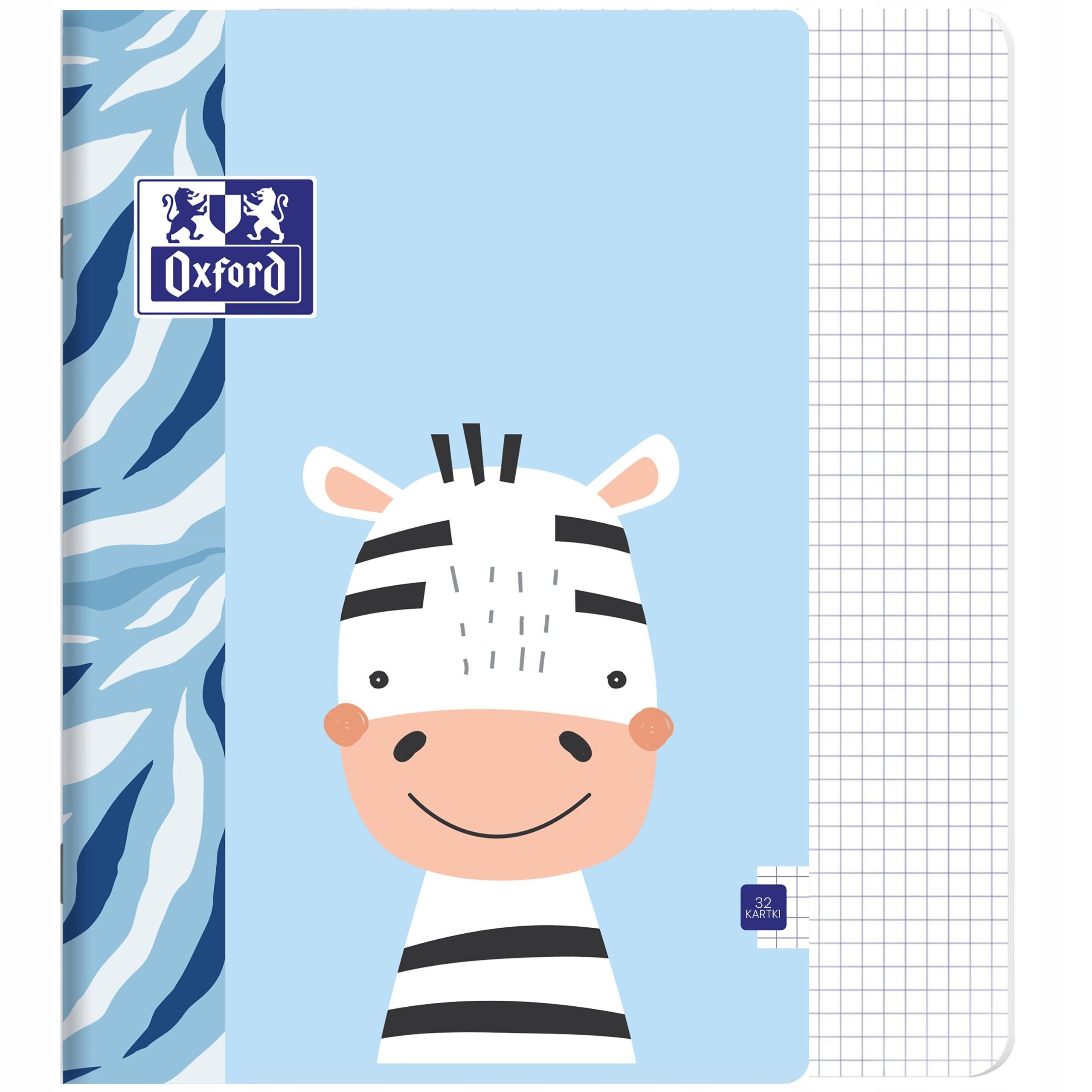 

Zeszyt A4 w kratkę Oxford Kids Zebra 32 kartki