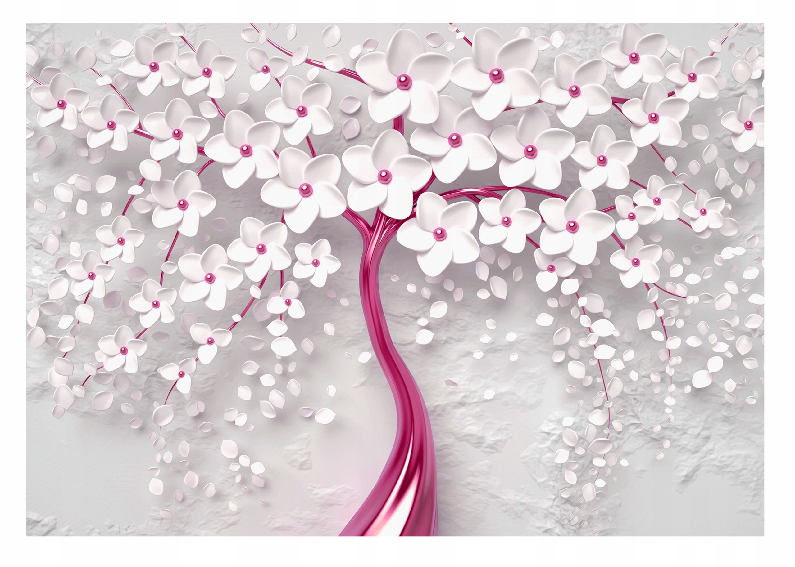 Fototapeta Kvety Strom Ružová Ilúzia Do Spálne Obývačky Tapeta 368x254