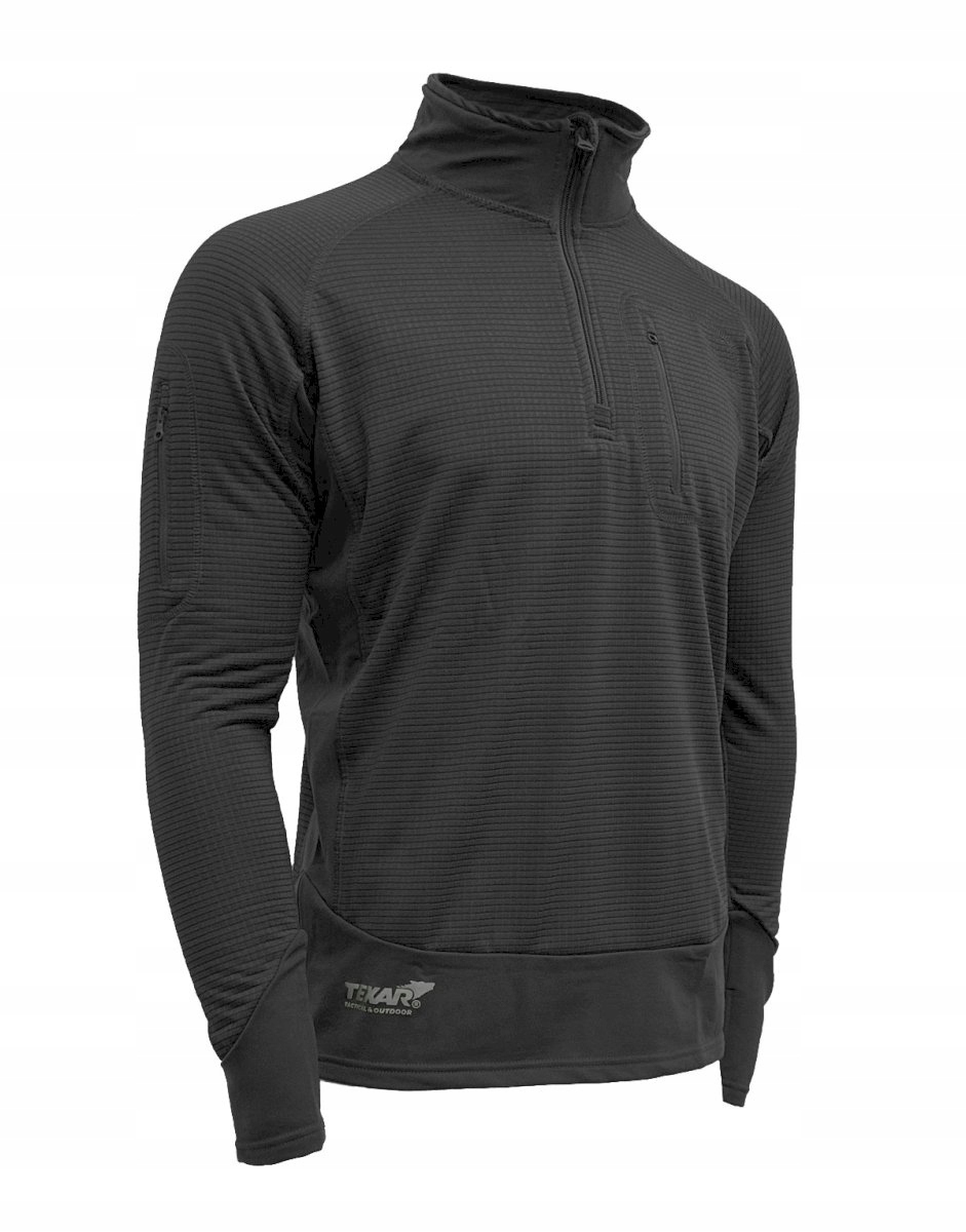 Texar Bluza termiczna termoaktywna długi rękaw Ykk 2x Kieszeń Czarna S