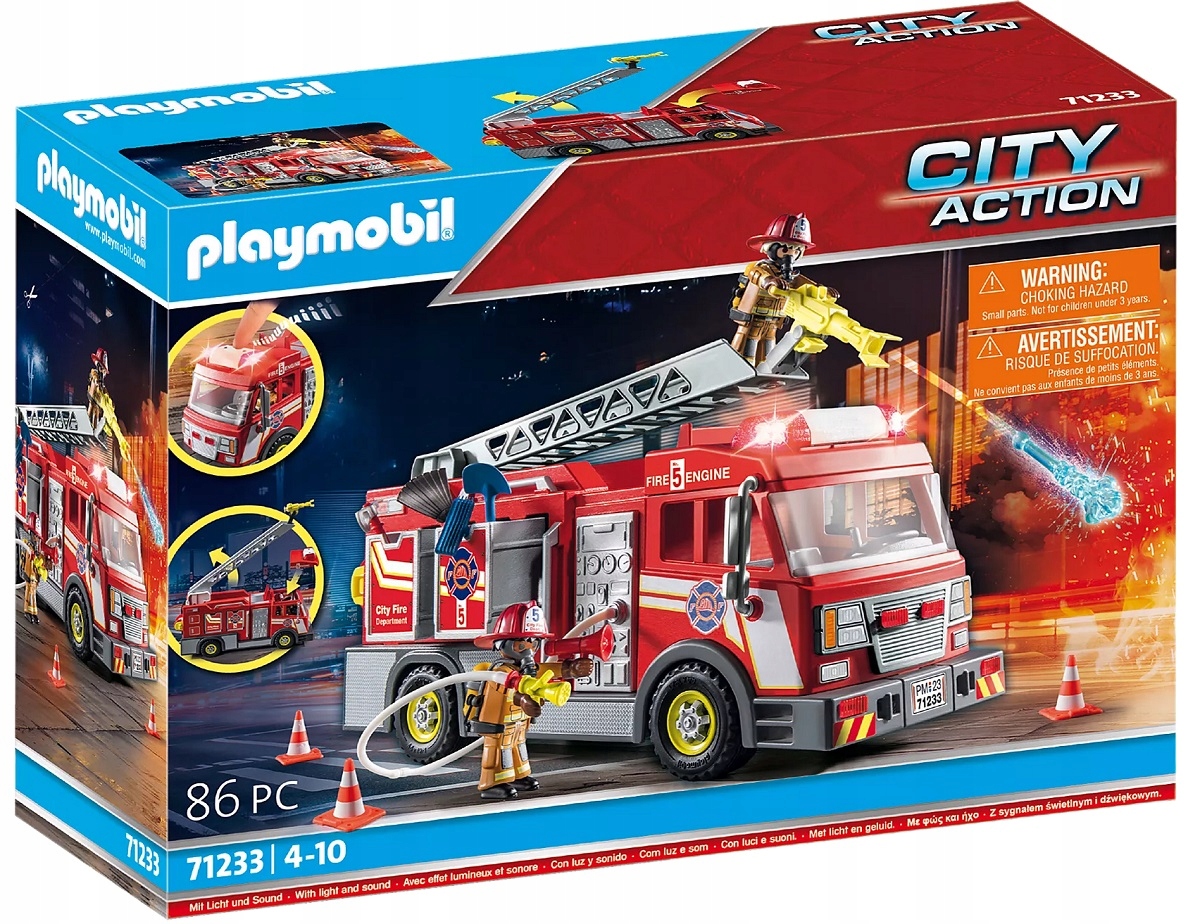 

Playmobil Wóz Strażacki Światła Dźwięk 71233