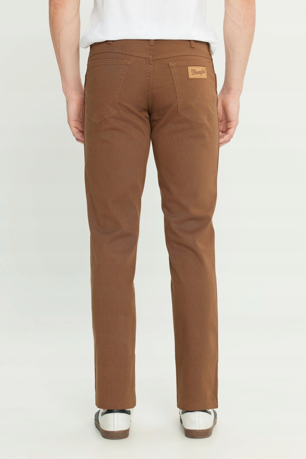 Męskie spodnie proste Wrangler Texas Saddle Brown 112388562 36/30