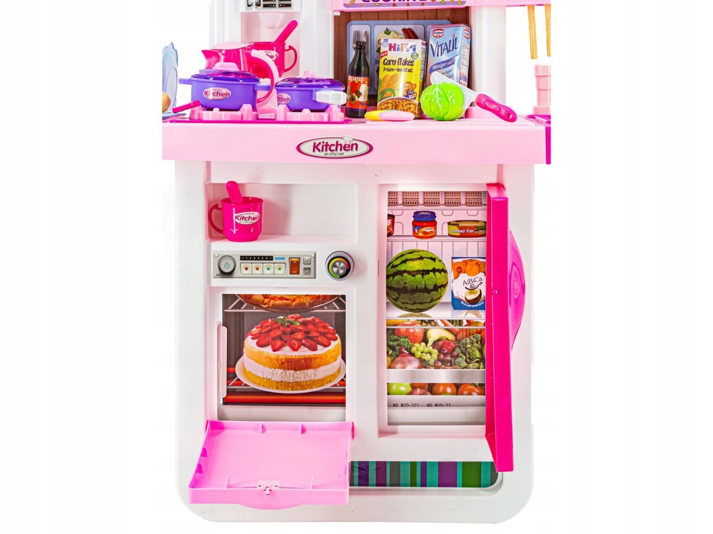 Multifunkcyjna Kuchnia Z Płytą Gazową I Panelem Dotykowym Różowa Płeć chłopcy dziewczynki