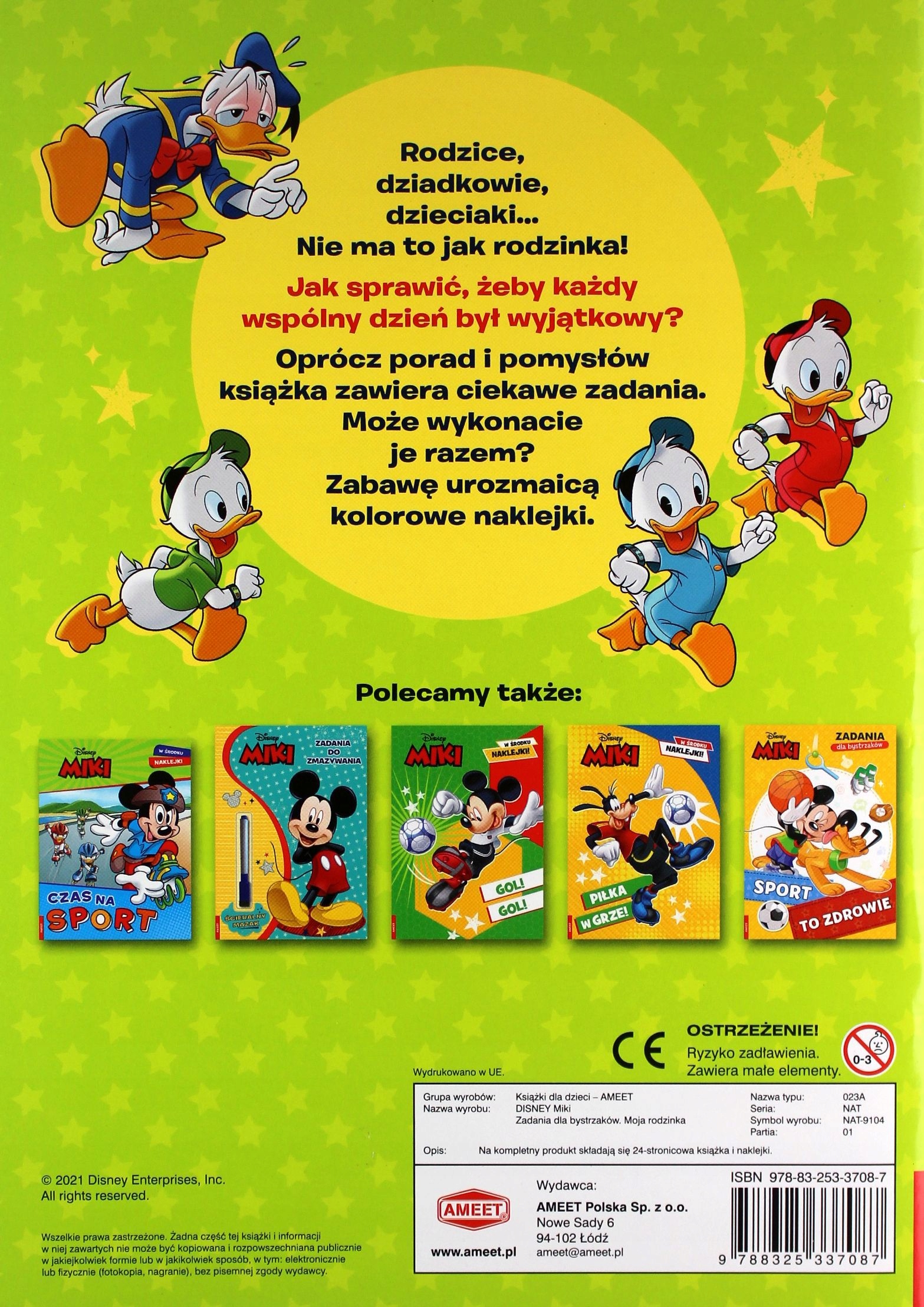 Książka MYSZKA MIKI dla CHŁOPAKA Zadania Tytuł Disney Miki. Zadania dla bystrzaków Moja rodzinka