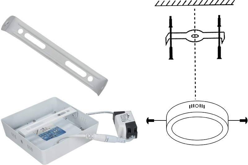 KWADRATOWY NATYNKOWY PANEL LED SUFITOWY BIAŁY NEUTRALNY LAMPA PLAFON LED 6W Rodzaj panel LED