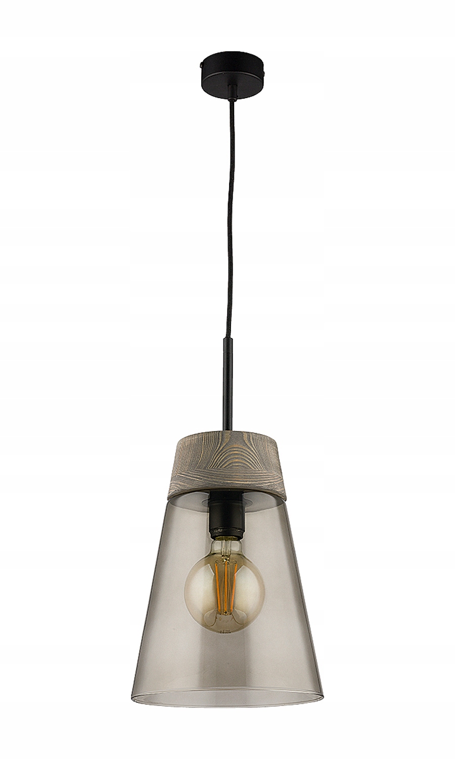 Jupiter Závěsná lampa Skandinávská Domino Skleněné stínítko Antracit E27