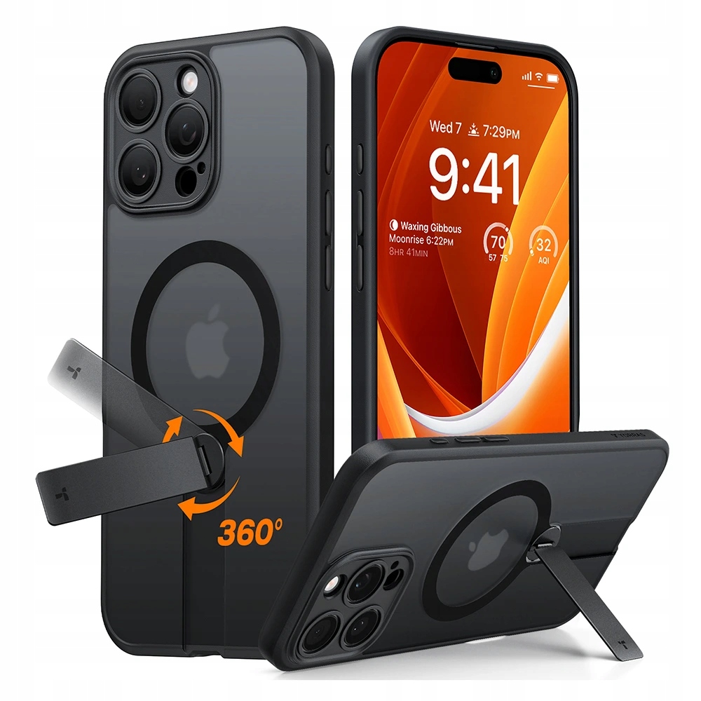 Torras Pstand Spin MagSafe magnetický stojanový iPhone 16 Pro Max čierny
