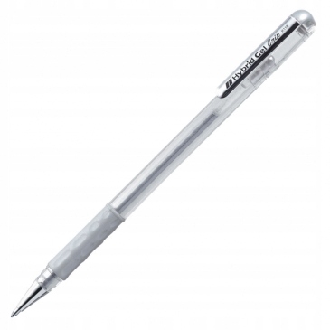 

Długopis żelowy Pentel Hybrid srebrny K118