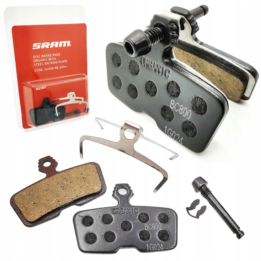 Okładziny, klocki organiczne do hamulców Avid Code Guide Re, płytka stal