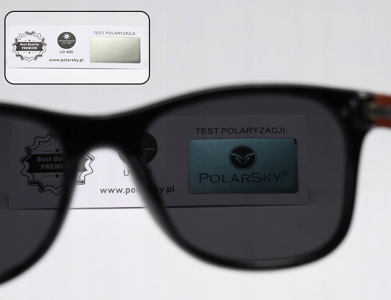 OKULARY Z POLARYZACJĄ UV400 drewniane POLARSKY — 15