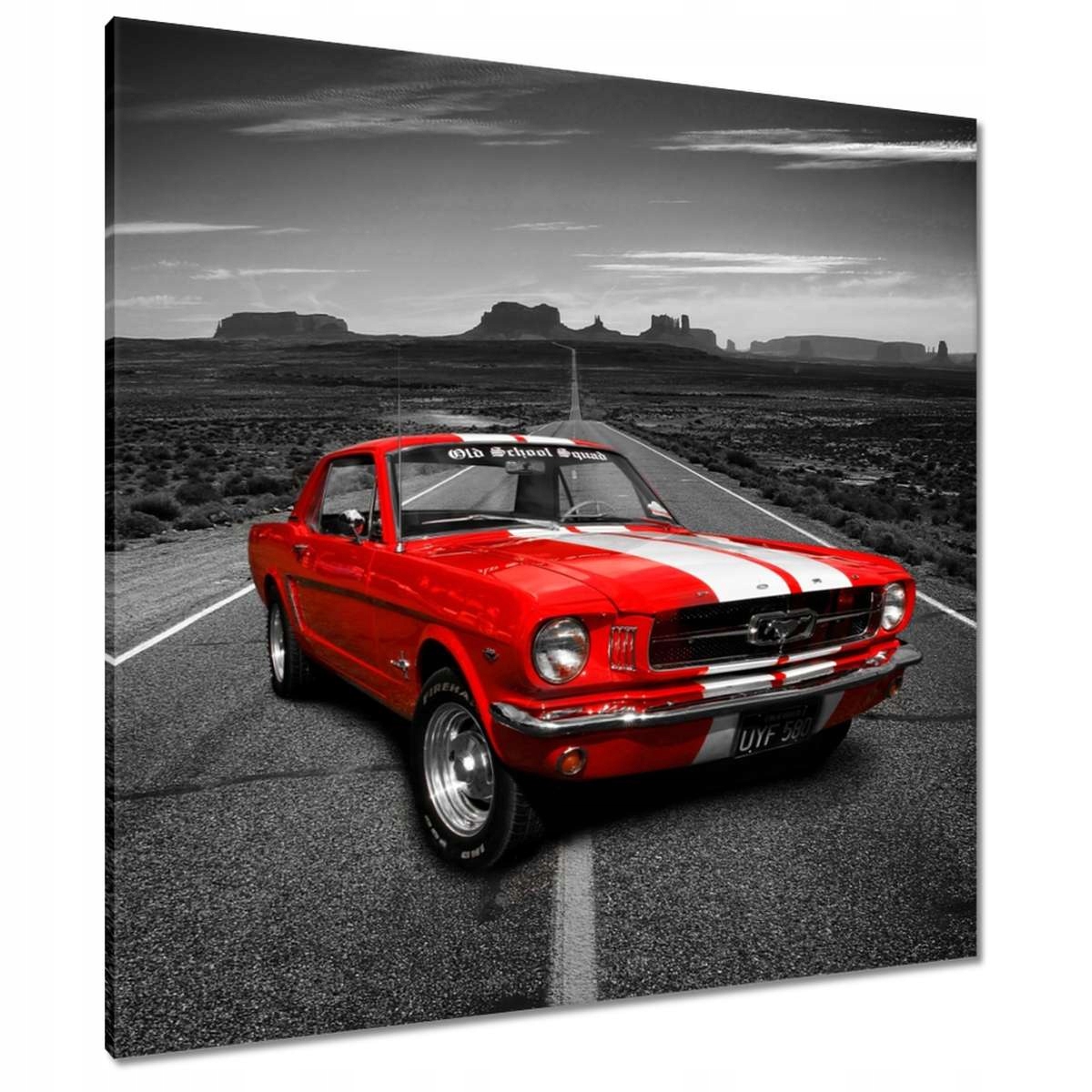 Obrazy 90x90 Červený Ford Mustang