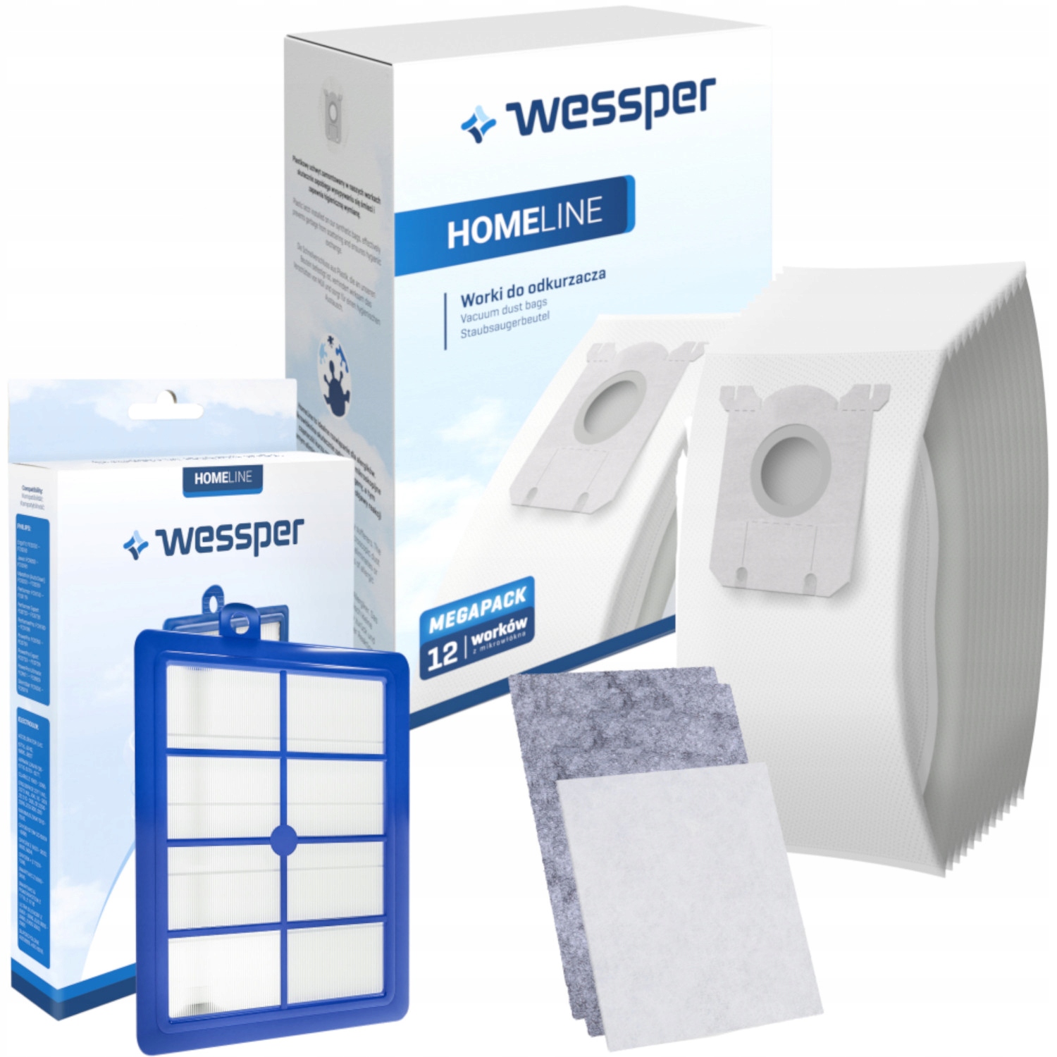 

Worki zamienne S-bag Classic do Philips 12x Filtry