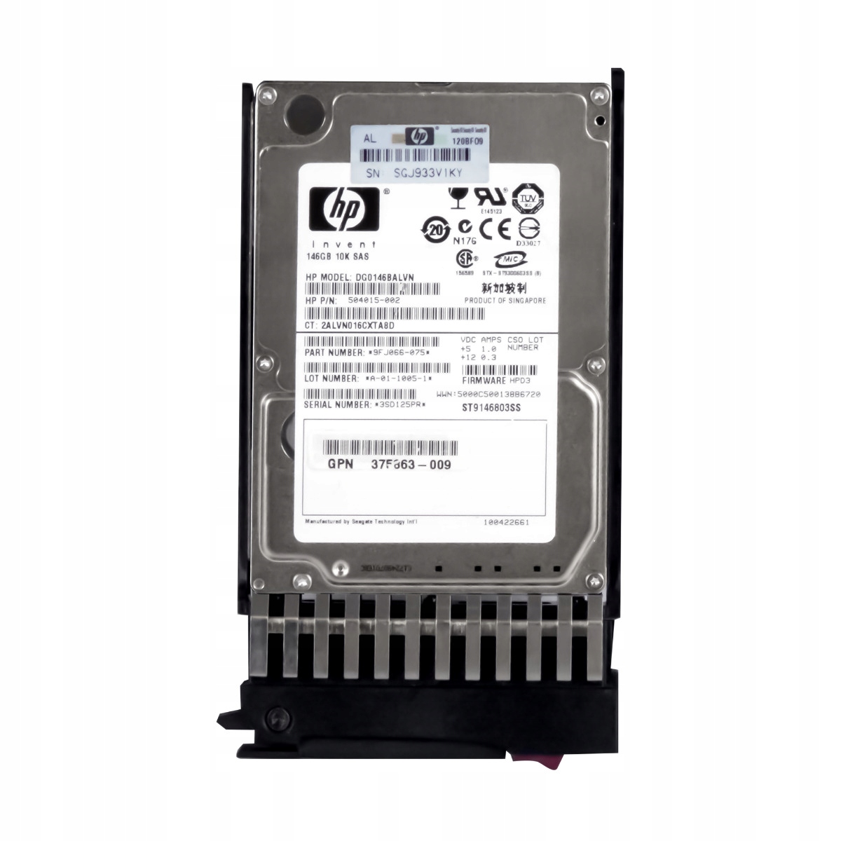 Hp 504015-002 146GB 10K 16MB Sas 2,5" DG0146BALVN