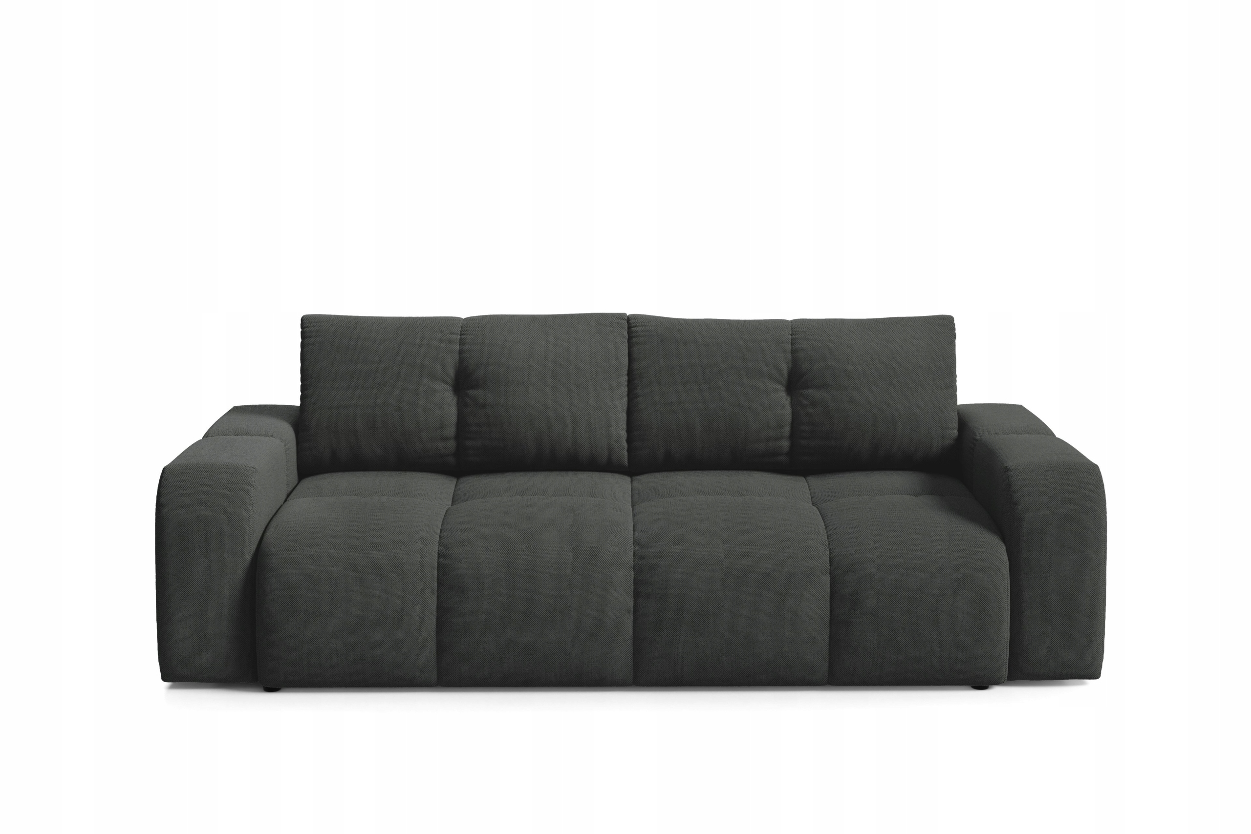 Pohovka Duca s funkcí spaní Rozkládací tkanina z pleteniny Grafitová