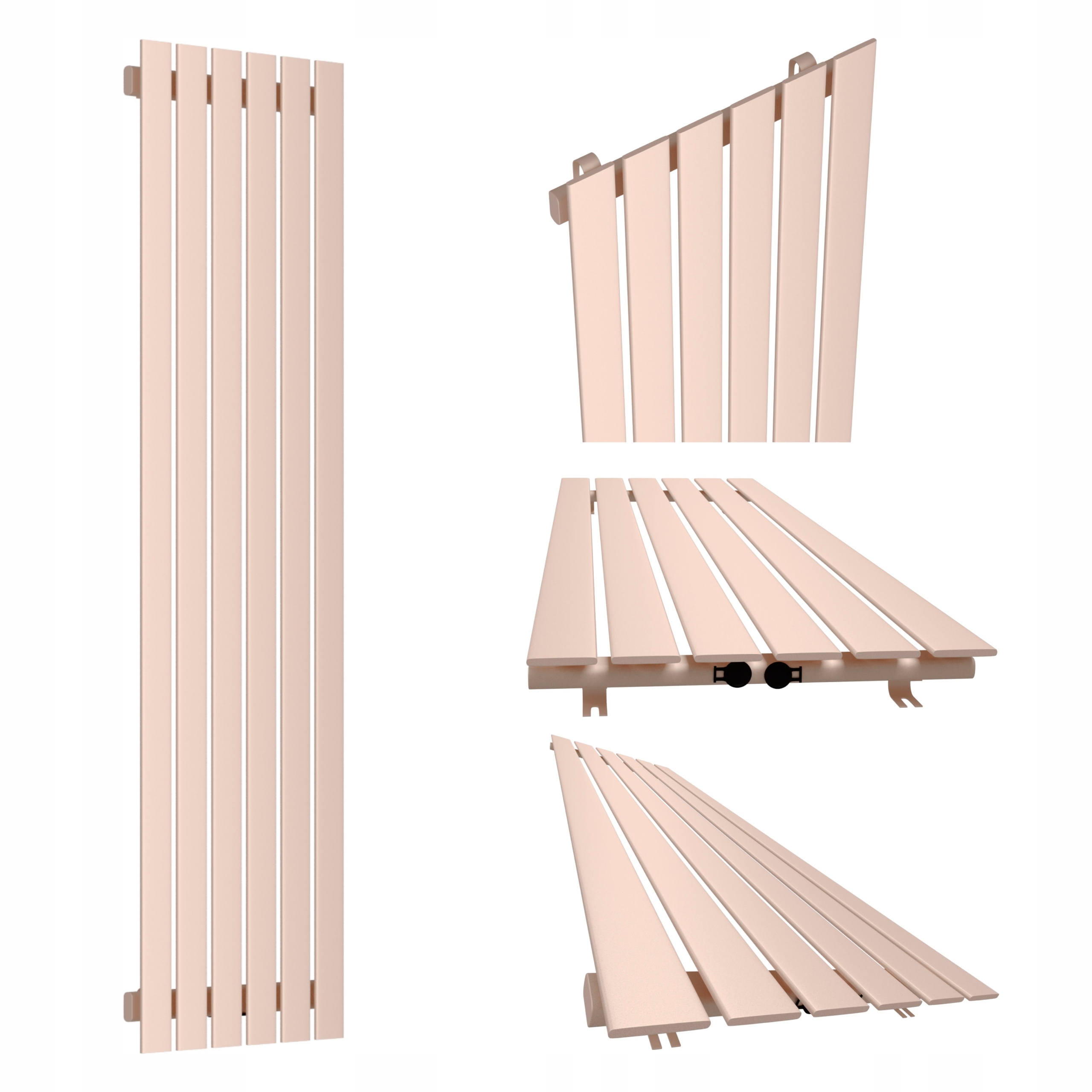 Dekorativní radiátor 140x45 BELLO-S-Zlatý růžový