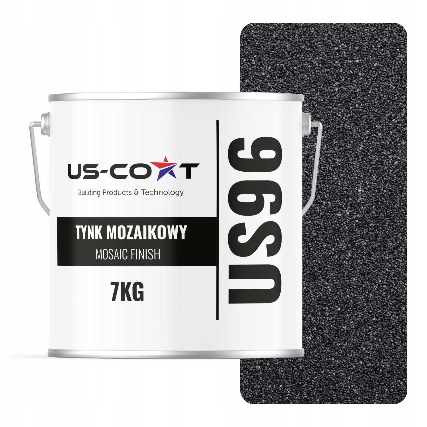 Mozaiková Omítka Mozaika 7KG Černá M12 Ozdobná Pryskyřičná Fasáda Premium