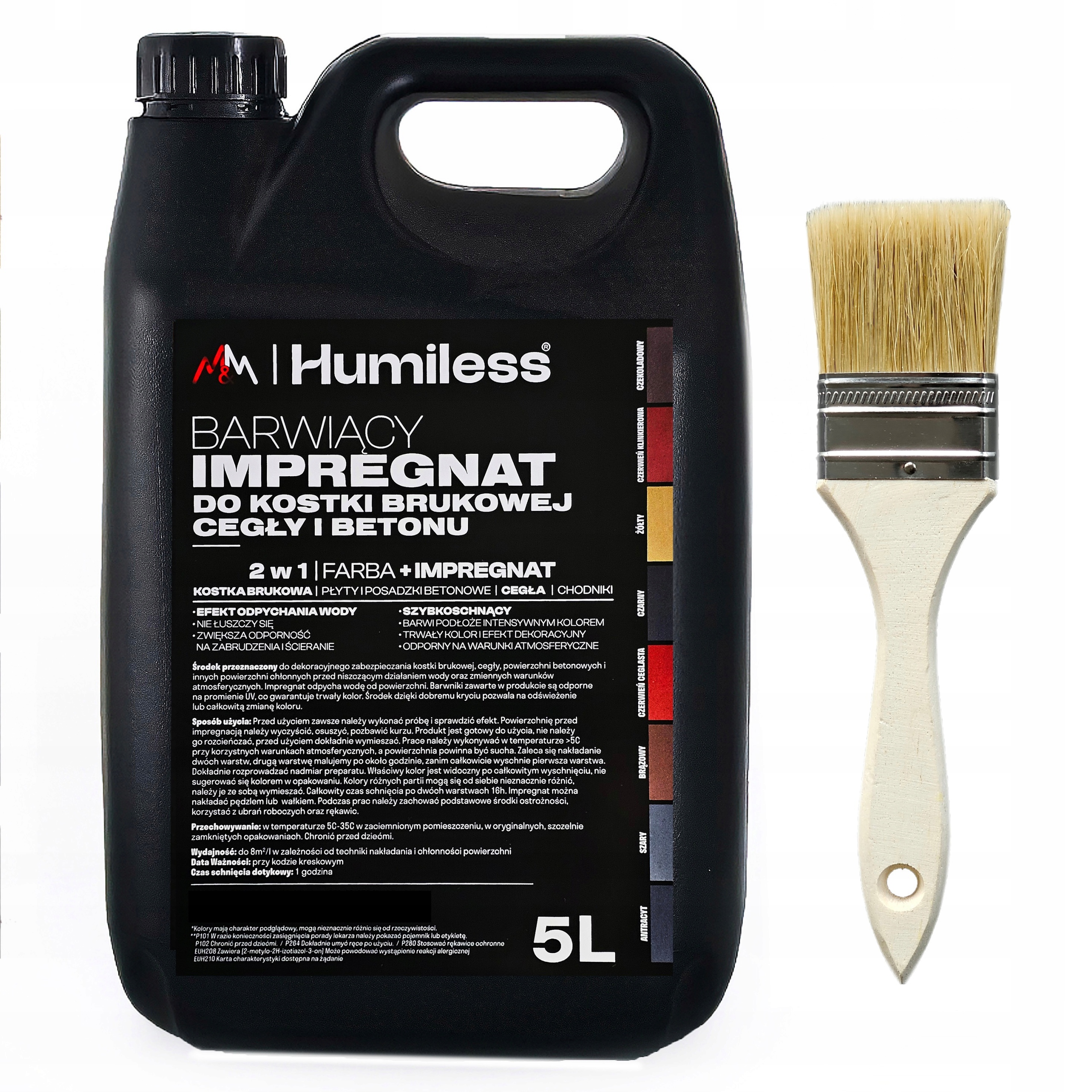 Impregnat Barwiący M&M farba do kostki brukowej i betonu 5L