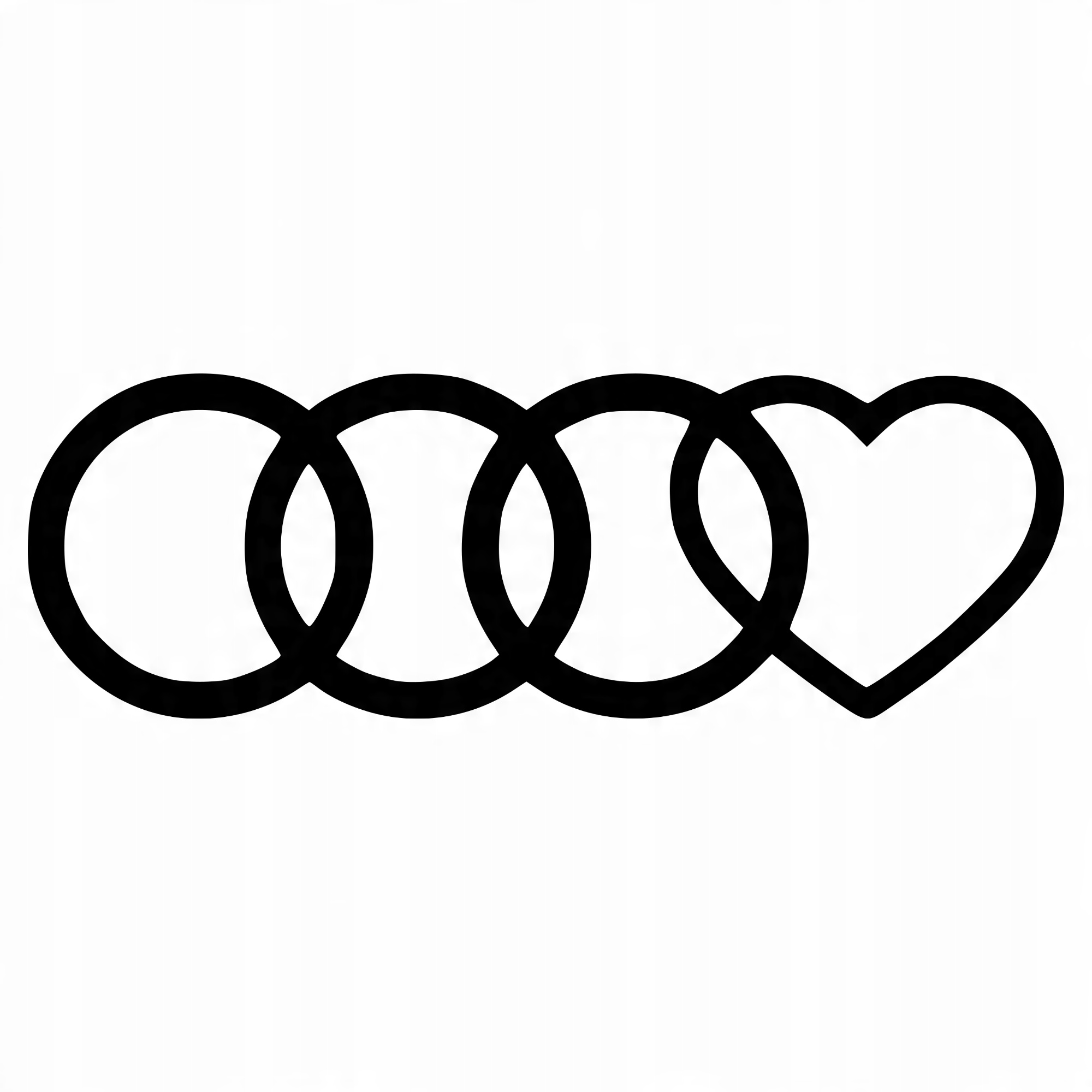 

Naklejka Audi Serce na samochód Tuningowa sport