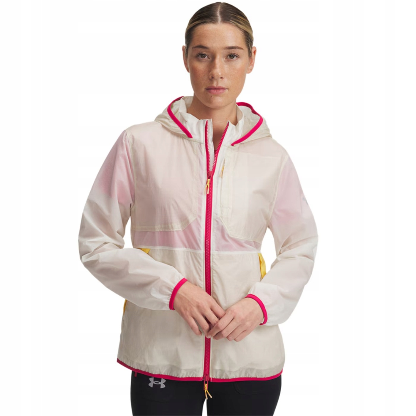 Dámská Běžecká Bunda Under Armour Trail Run Větruodolná Béžová R M