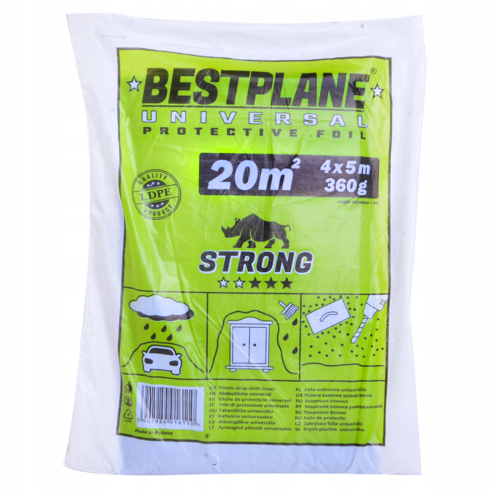 FOLIA MALARSKA PLANDEKA BUDOWLANA GRUBA 4X5 20M2