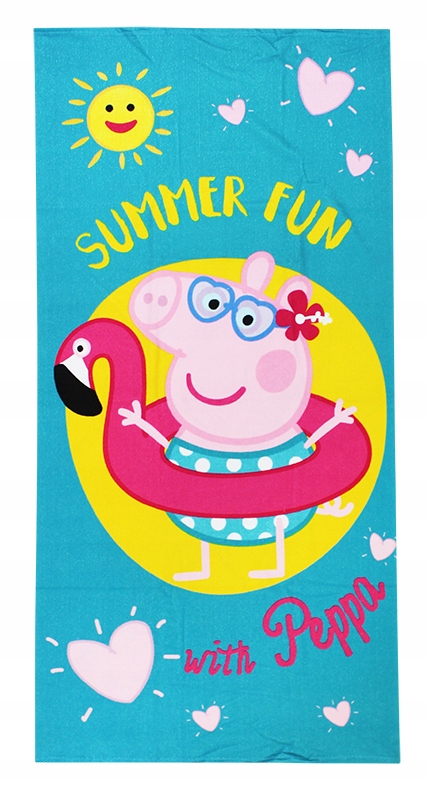 ŚWINKA PEPPA PEPA DUŻY RĘCZNIK DZIECIĘCY 70X140