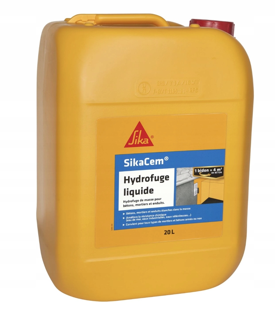 Sika 20L Hydrofuga Do Betonu I Zapraw, Uszczelniacz Do Masy Betonowej