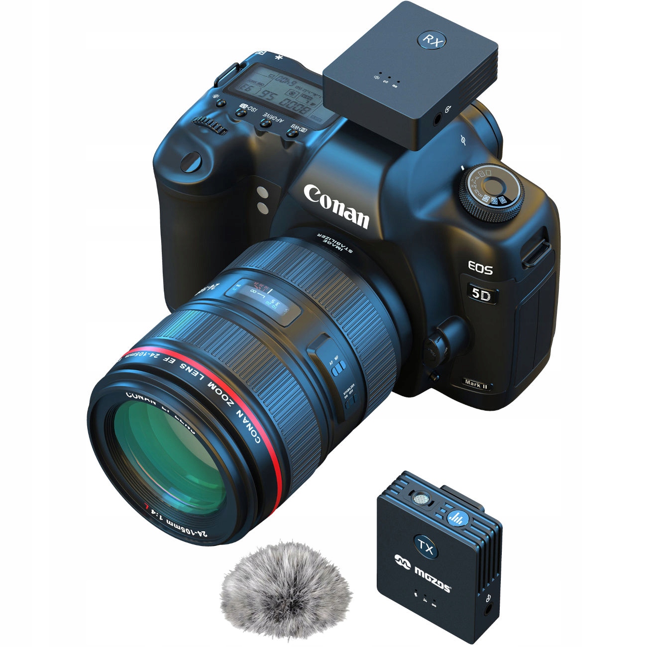 MIKROFON BEZPRZEWODOWY DO APARATU KAMERY TELEFONU USB-C IOS IPHONE Model s9