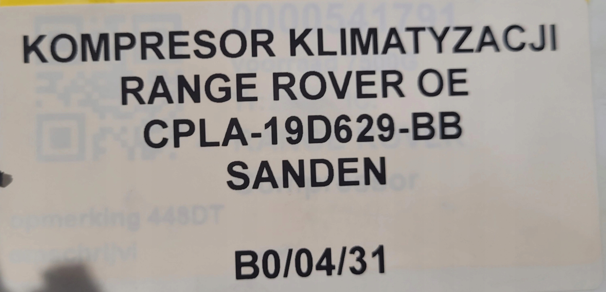 kompresor klimatizaci RANGE ROVER CPLA-19D629-BB