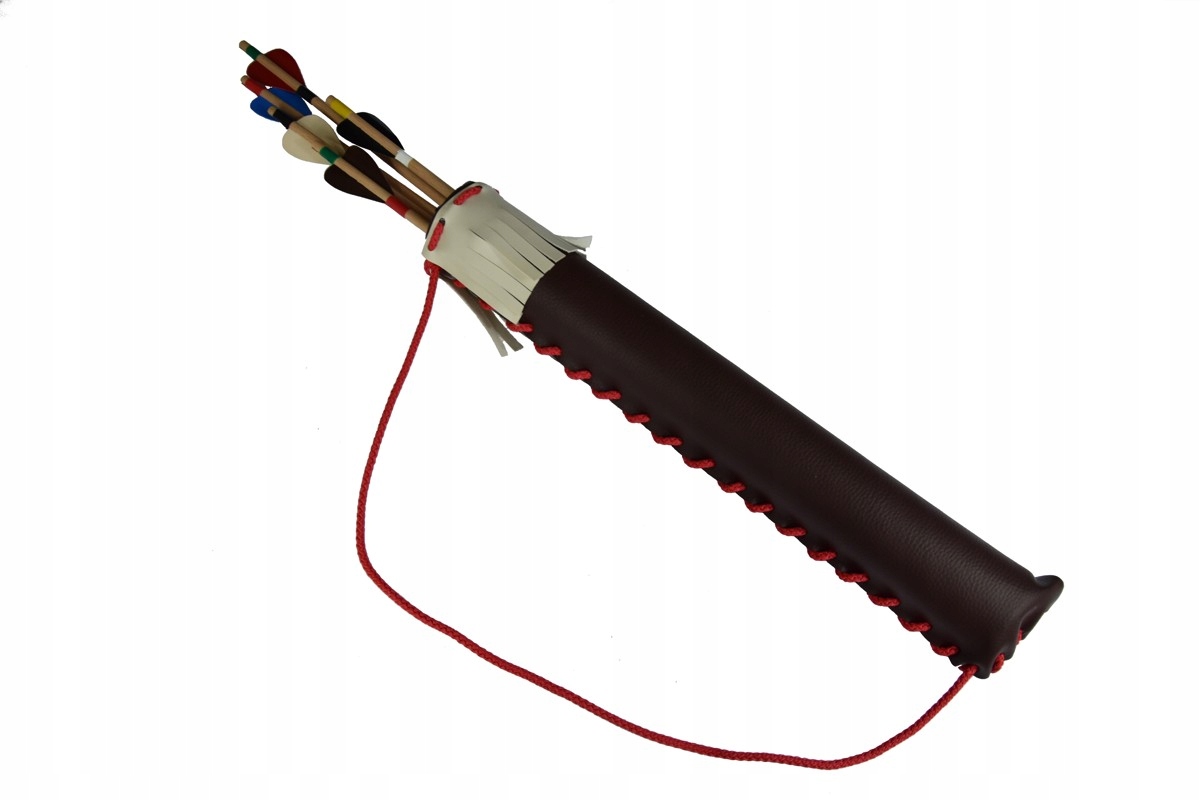 

Kołczan na strzały okrągły pleciony + 5 strzał