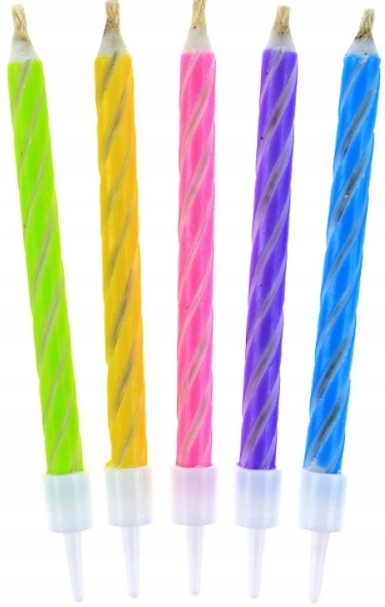 ŚWIECZKI URODZINOWE NIEGASNĄCE MAGICZNE NA TORT 1 2 3 4 5 6 URODZINY 10szt