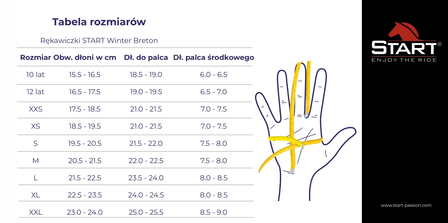 Rękawiczki do jazdy konnej zimowe START Breton czarne M Stan opakowania oryginalne