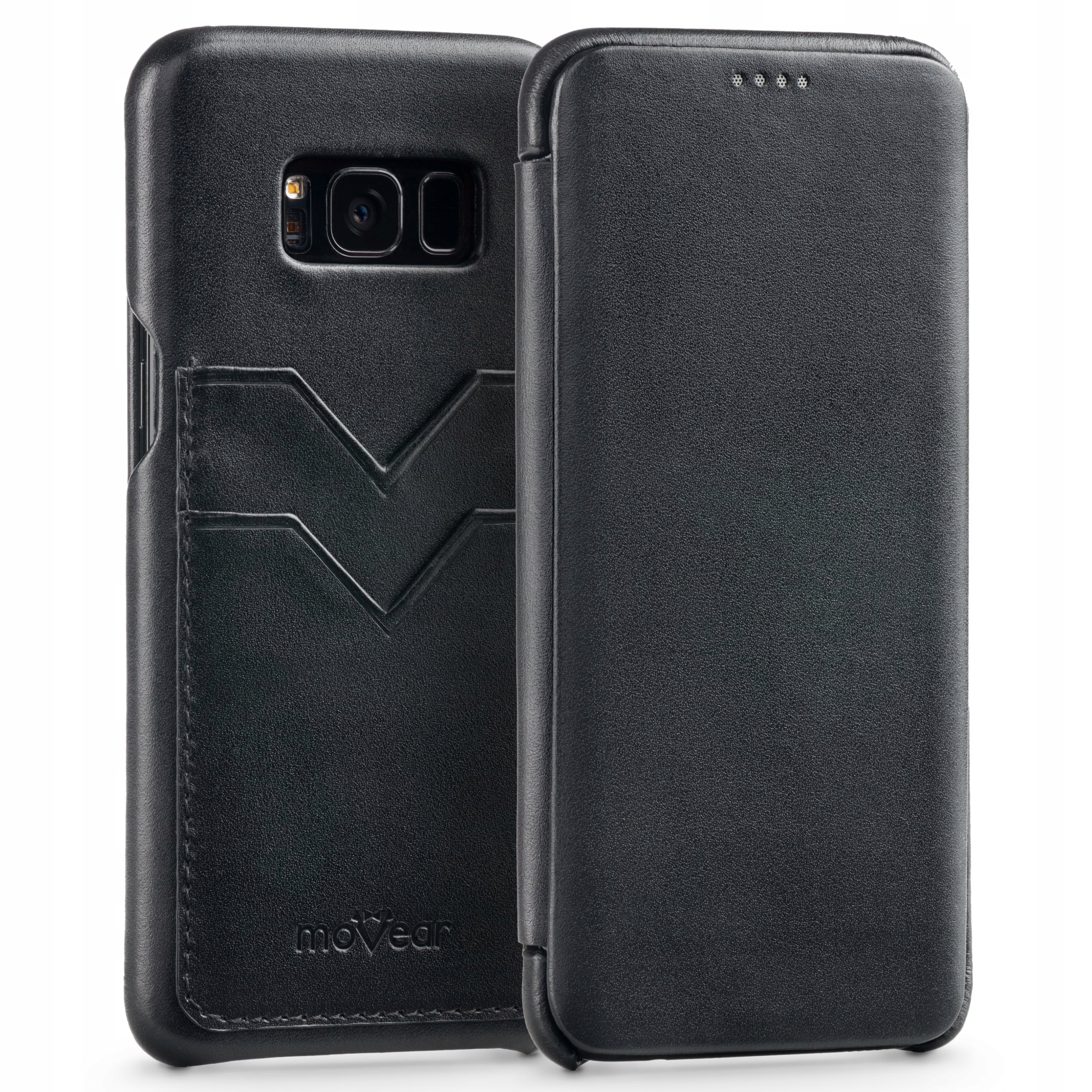 Pouzdro na Samsung Galaxy S8+ Plus Kožený obal na knihu s kapsou Movear