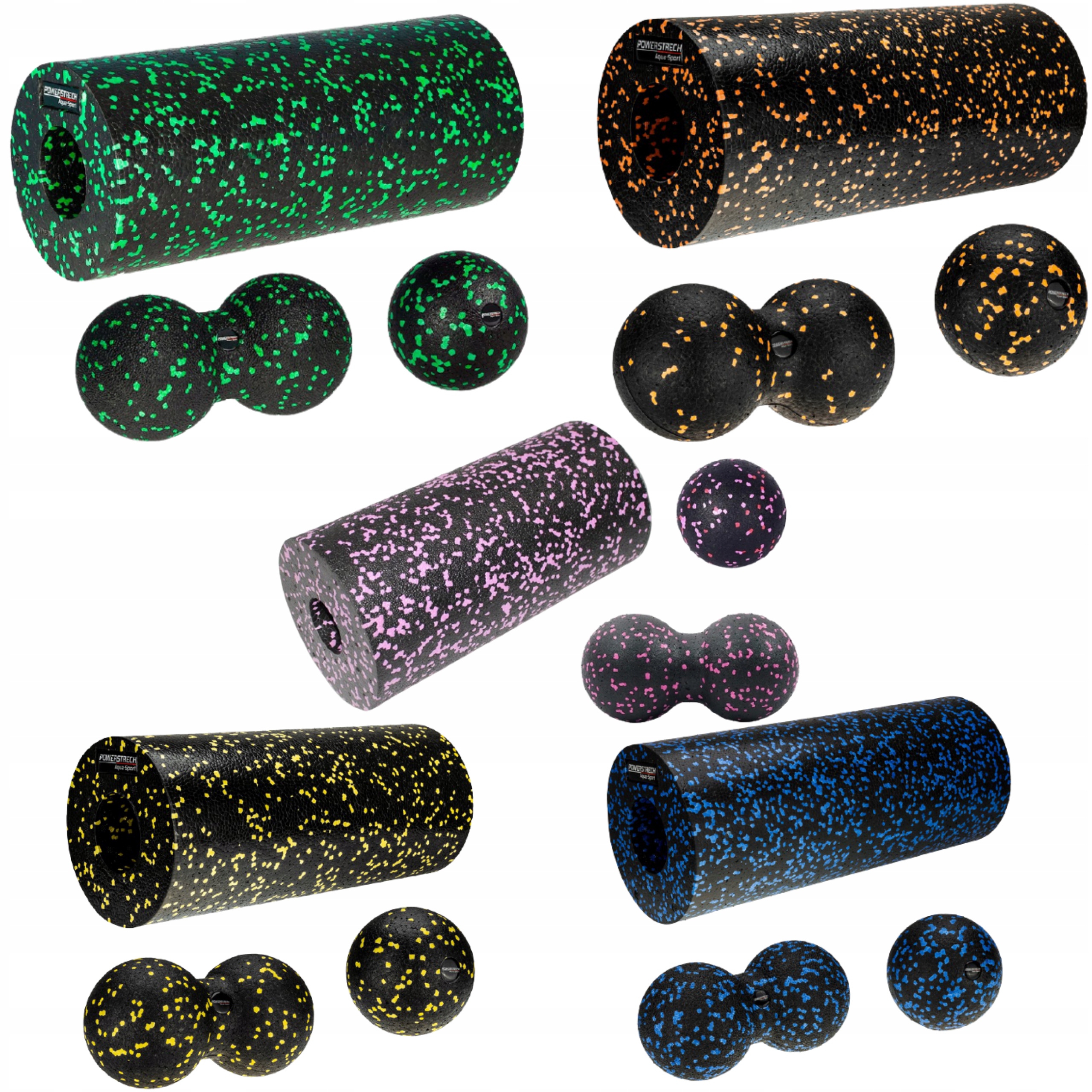 ZESTAW ROLLERÓW PO TRENINGOWYCH DO MASAŻU Długość (cm) 14 cm