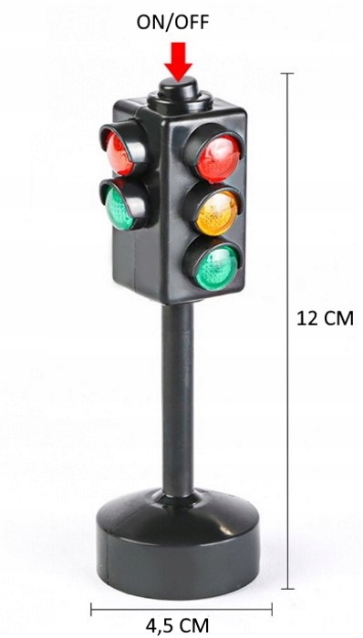 SYGNALIZATOR ŚWIETLNY SYGNALIZACJA DO ZABAWY Rodzaj pojazdu znak drogowy, sygnalizator